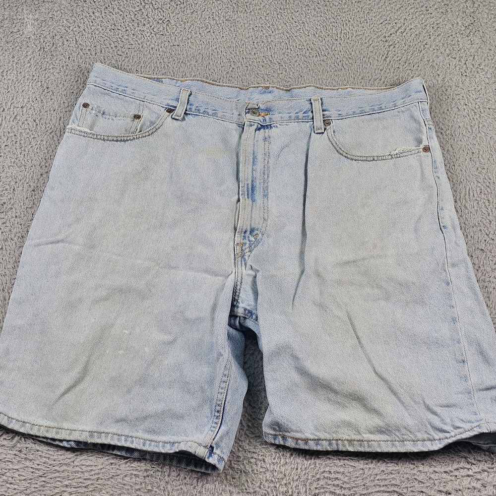 Levis 550 Denim Jean Shorts Mens‎ 42 Light Blue Relaxed Fit Casual Jorts